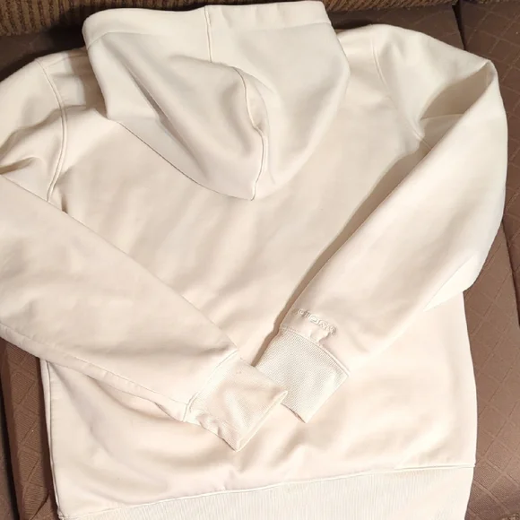 Under Armour Cream Hoodie with Blue Logo - Picture 5 of 7